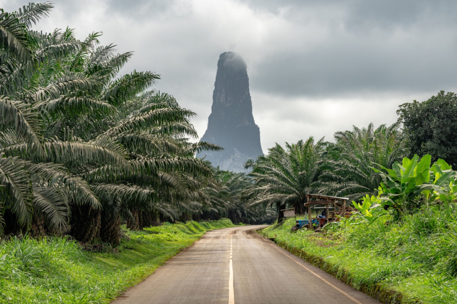 Pico Cão Grande, the volcanic spire of São Tomé
